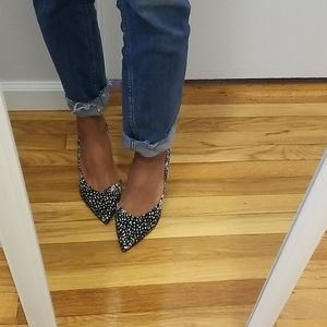 Black and white d'orsay pumps